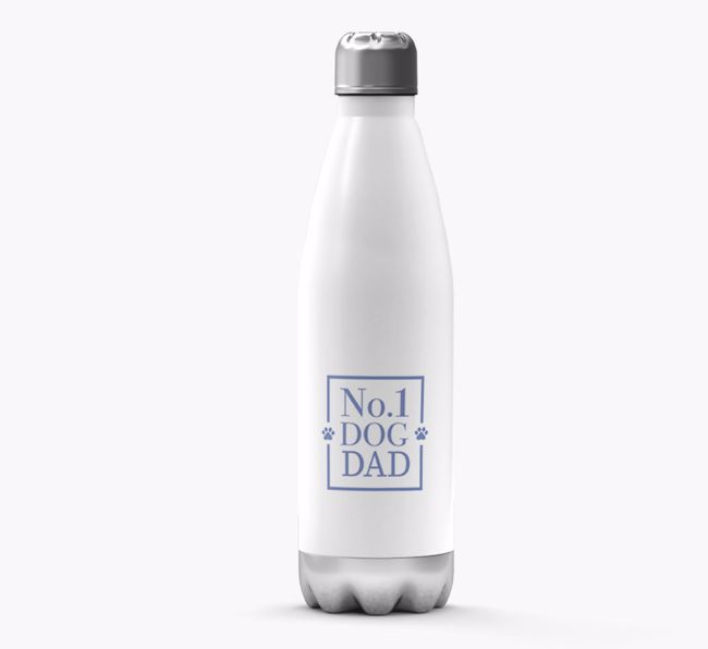 'No.1 Dog Dad'- Personalized {breedFullName} Water Bottle